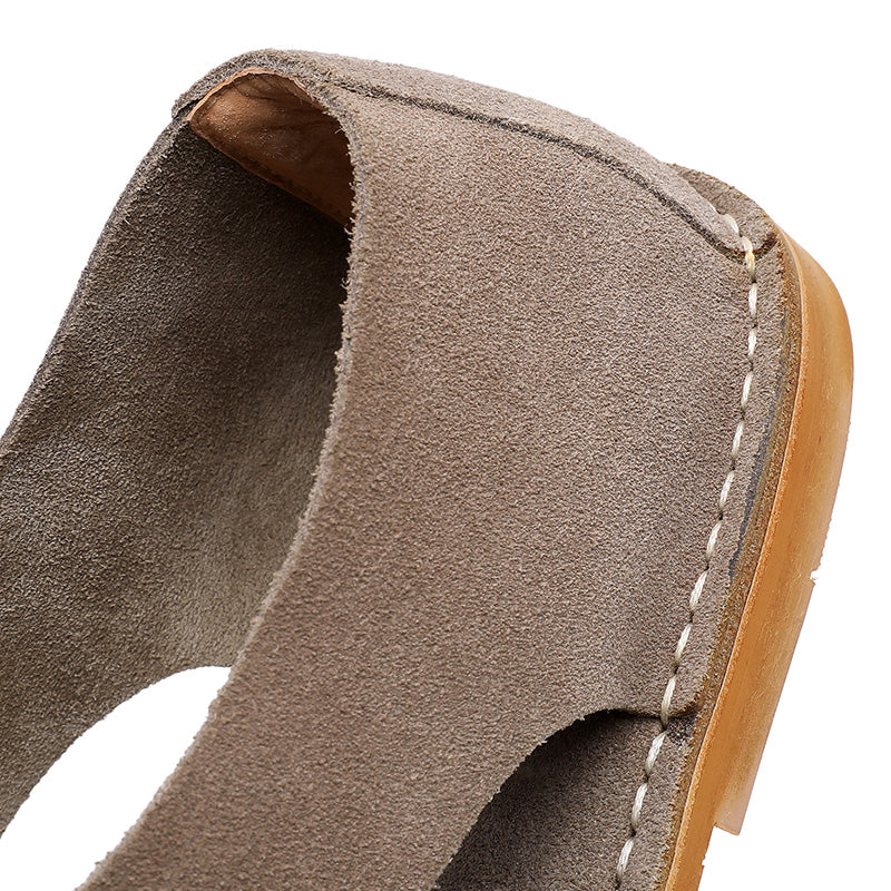 Men's Cross-Strap Sandals: Textured Surface & Minimalist Design