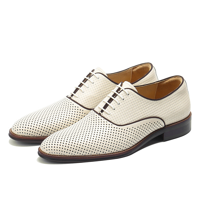 Men's Perforated Oxford Shoes Breathable Mesh