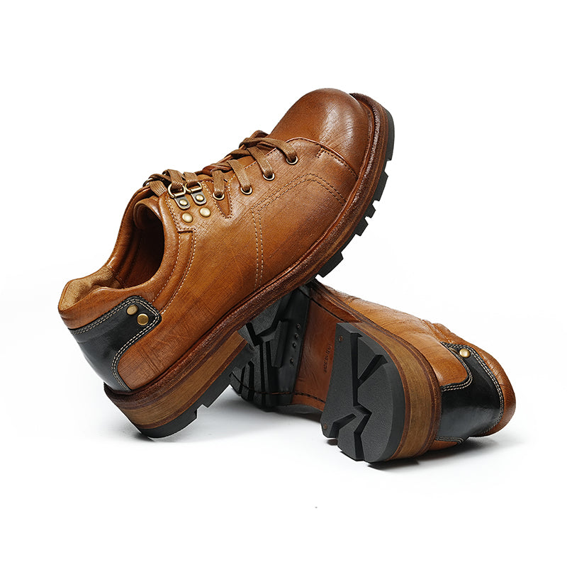 Handcrafted Horsehide Work Derby Boots: Goodyear Welt Toughness & Timeless Style