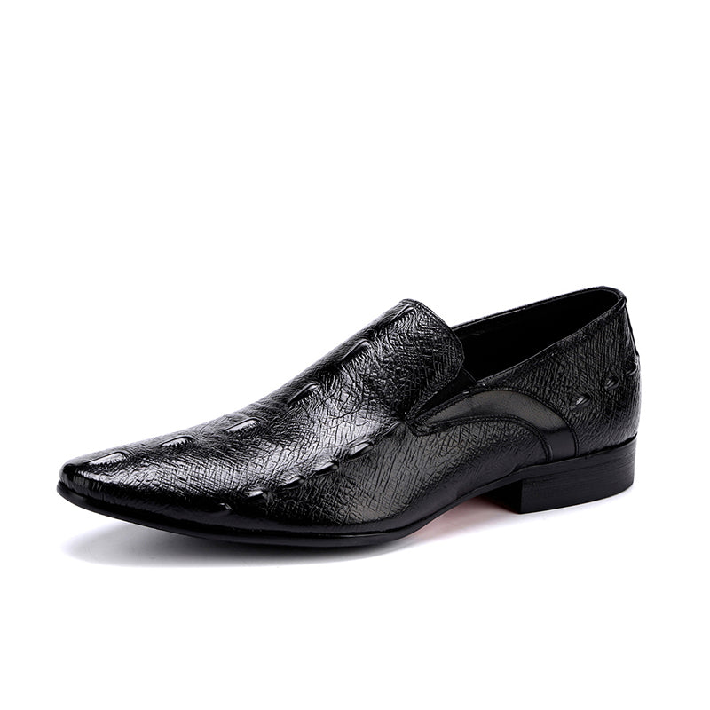 Men’s Exotic Crocodile-Embossed Leather Loafers
