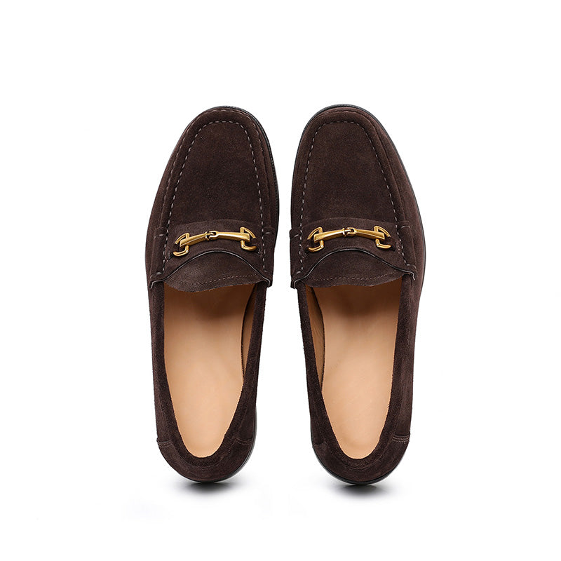 Men's Suede Loafers: Signature Hardware & Textured Comfort