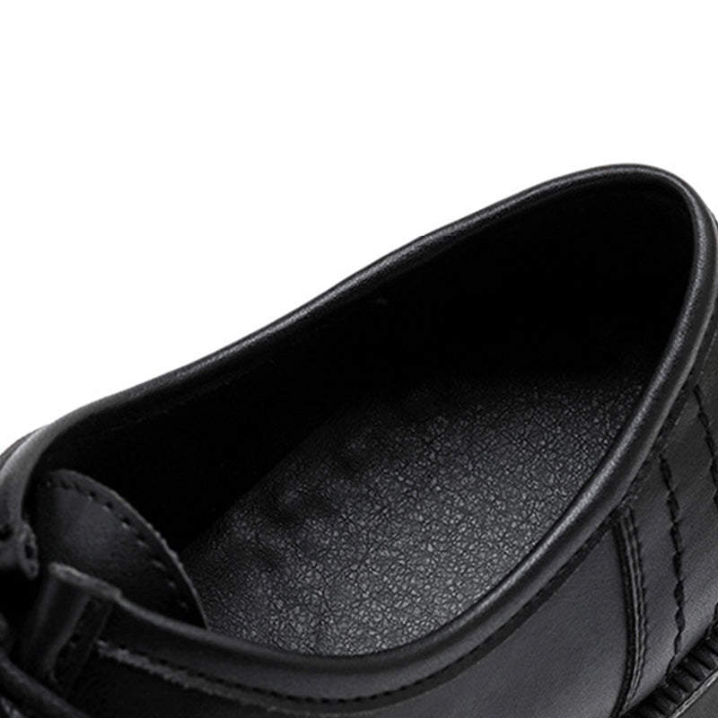 Men's Wallabee-Inspired Shoes: Rounded Toe Comfort & Artisan Stitching Detail