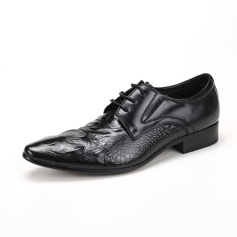 Men’s Glossy Leather Derby Shoes