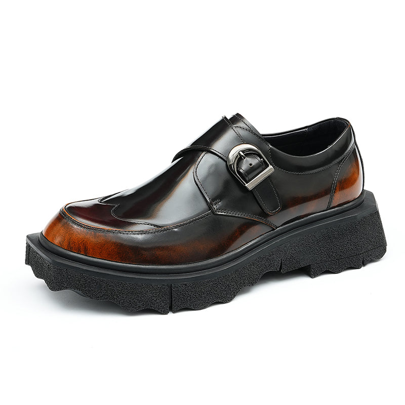 Men's Monk Strap Dress Shoes Thick-Soled