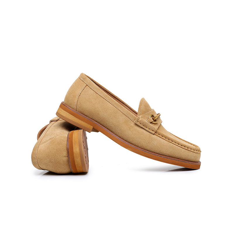 Men's Suede Loafers: Signature Hardware & Textured Comfort