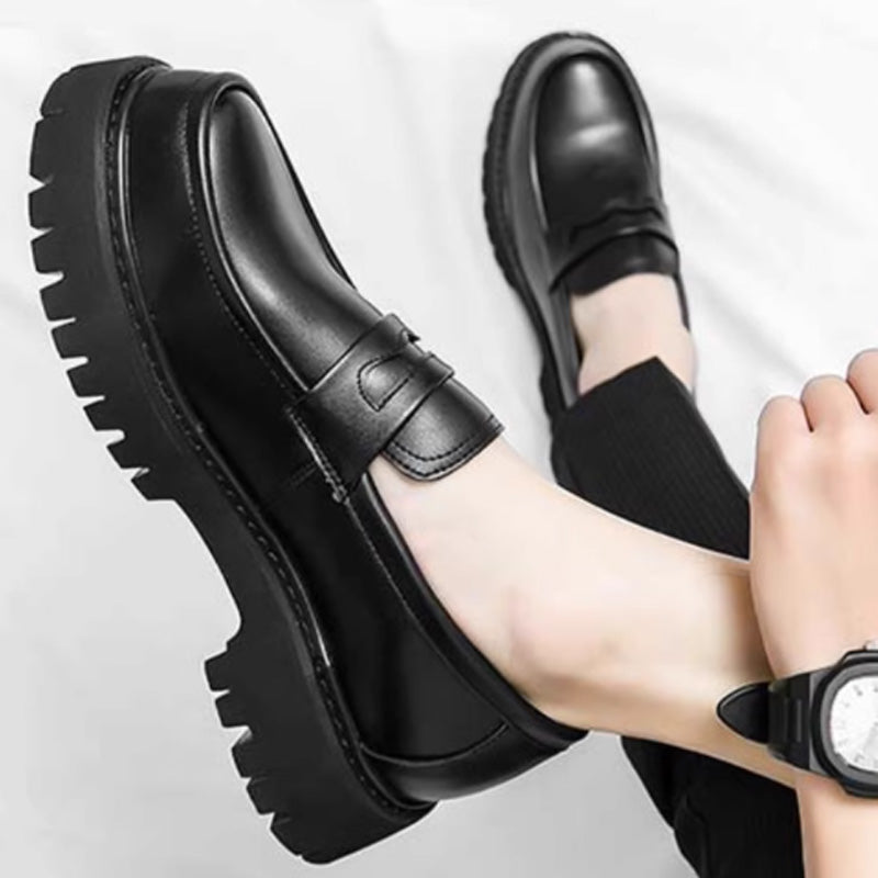 Architectural Men's Loafers: Sculptural Sole & Refined Strap Detailing