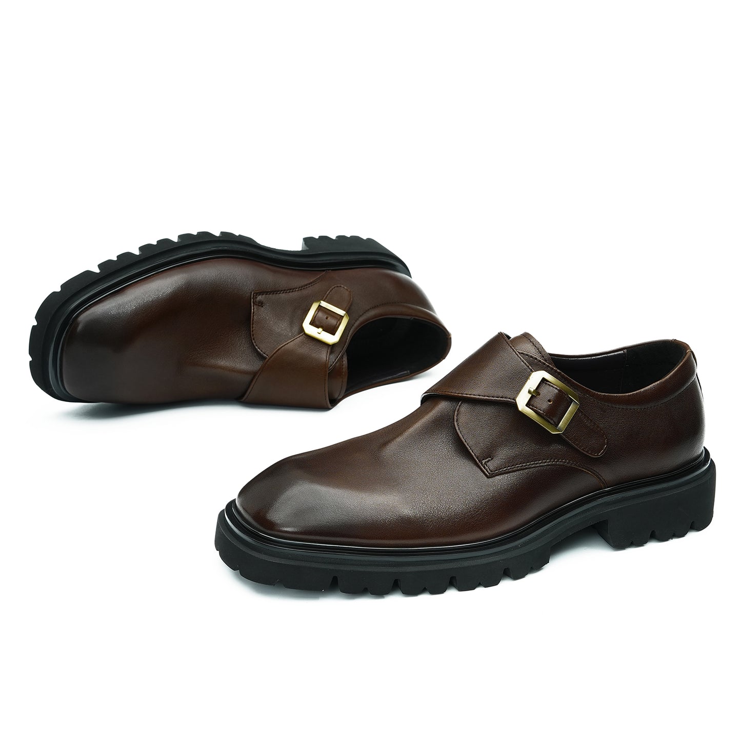 Men's Square-Toe Monk Strap Shoes