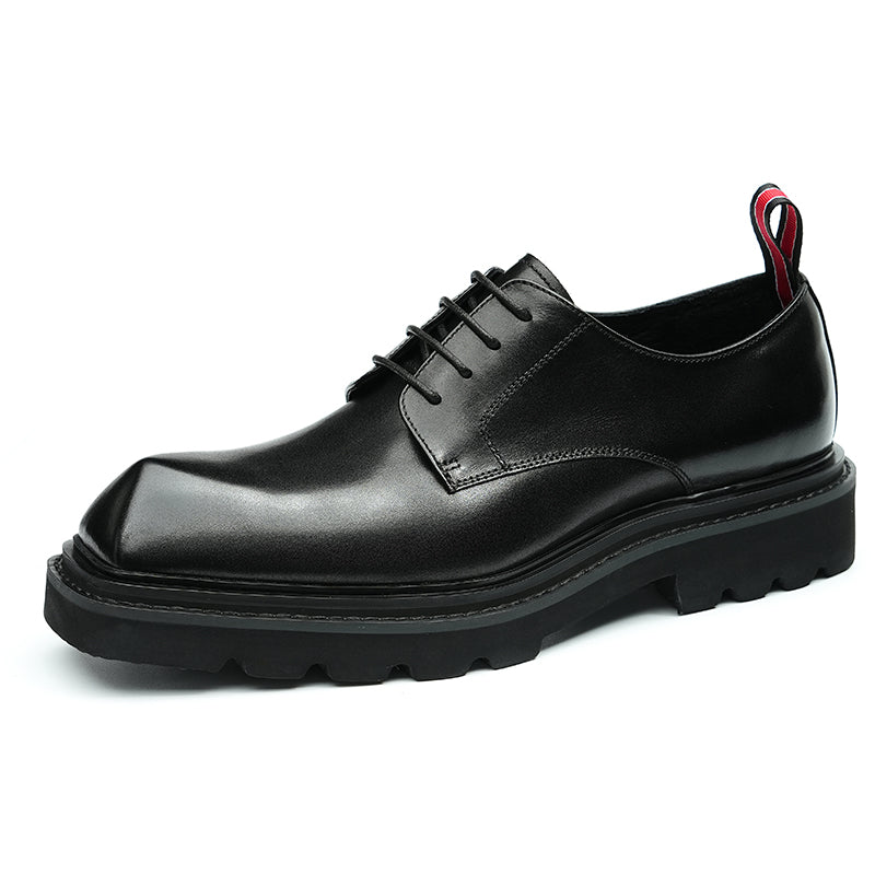 Men's Leather Derby Shoes Diamond Toe
