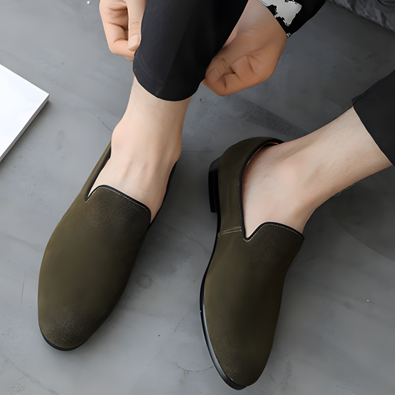Men’s Suede Slip-On Loafers – Soft & Stylish Casual Dress Shoes