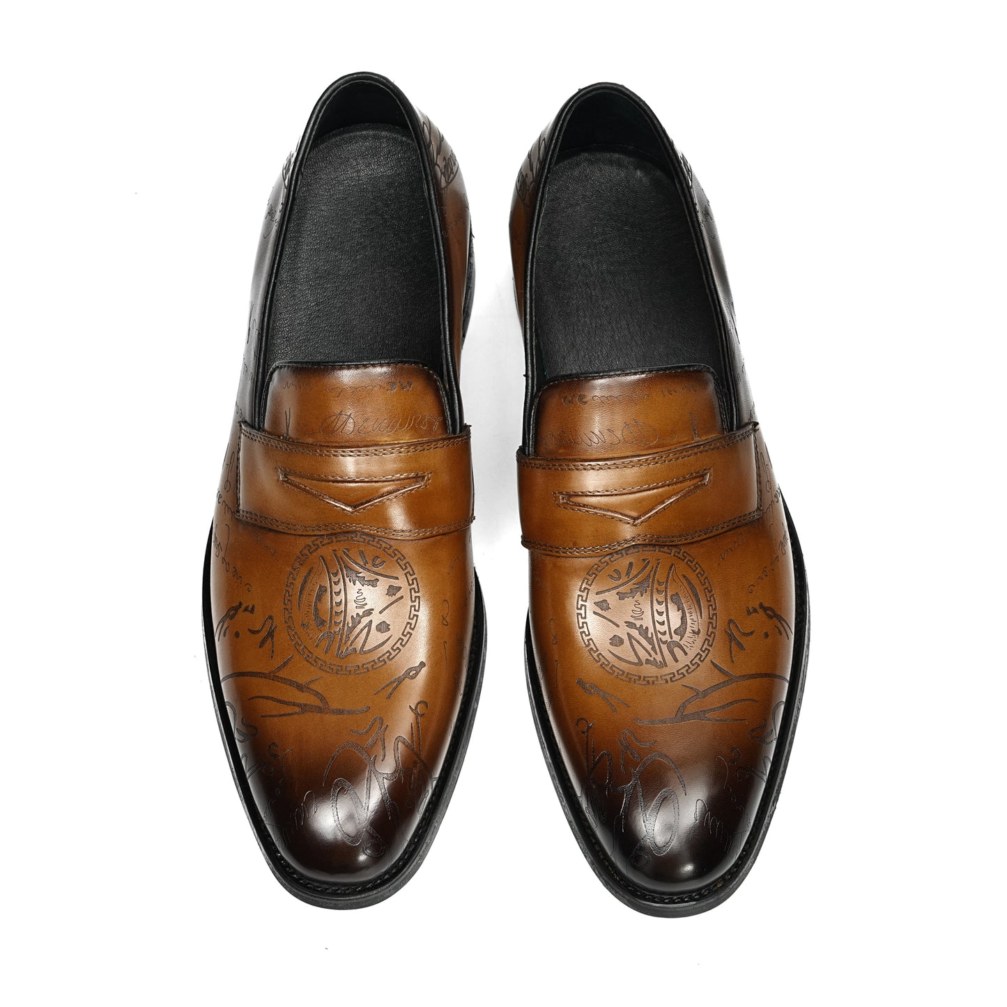 Men's Artisan-Carved Loafers: Intricate Detailing & Timeless Sophistication