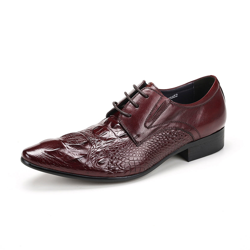 Men’s Glossy Leather Derby Shoes