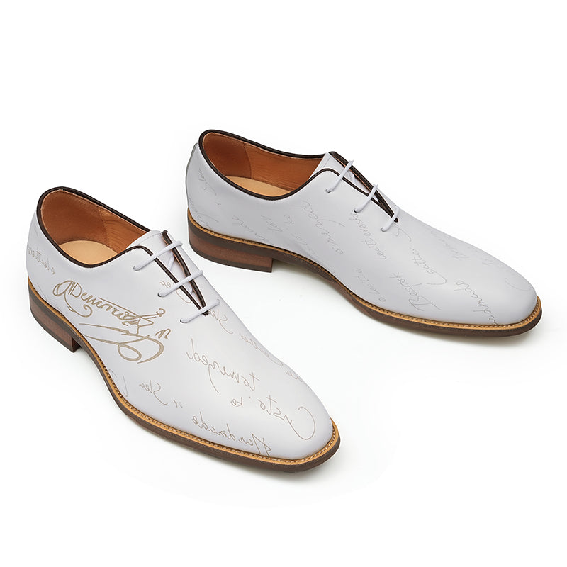 Men's Oxfords Shoes Handwritten Dress Shoes