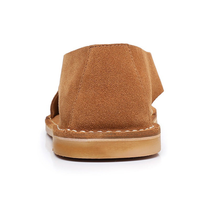 Men's Cross-Strap Sandals: Textured Surface & Minimalist Design