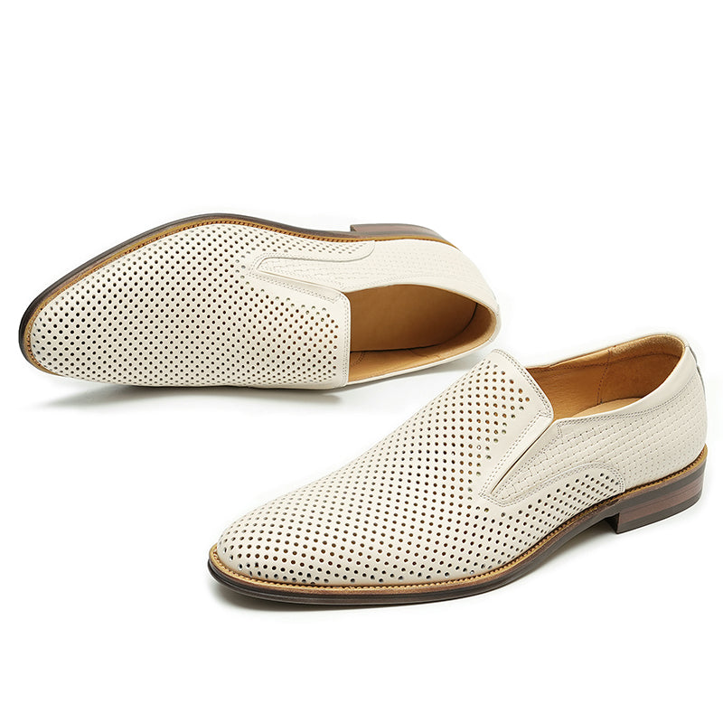 Men's Perforated Leather Loafers
