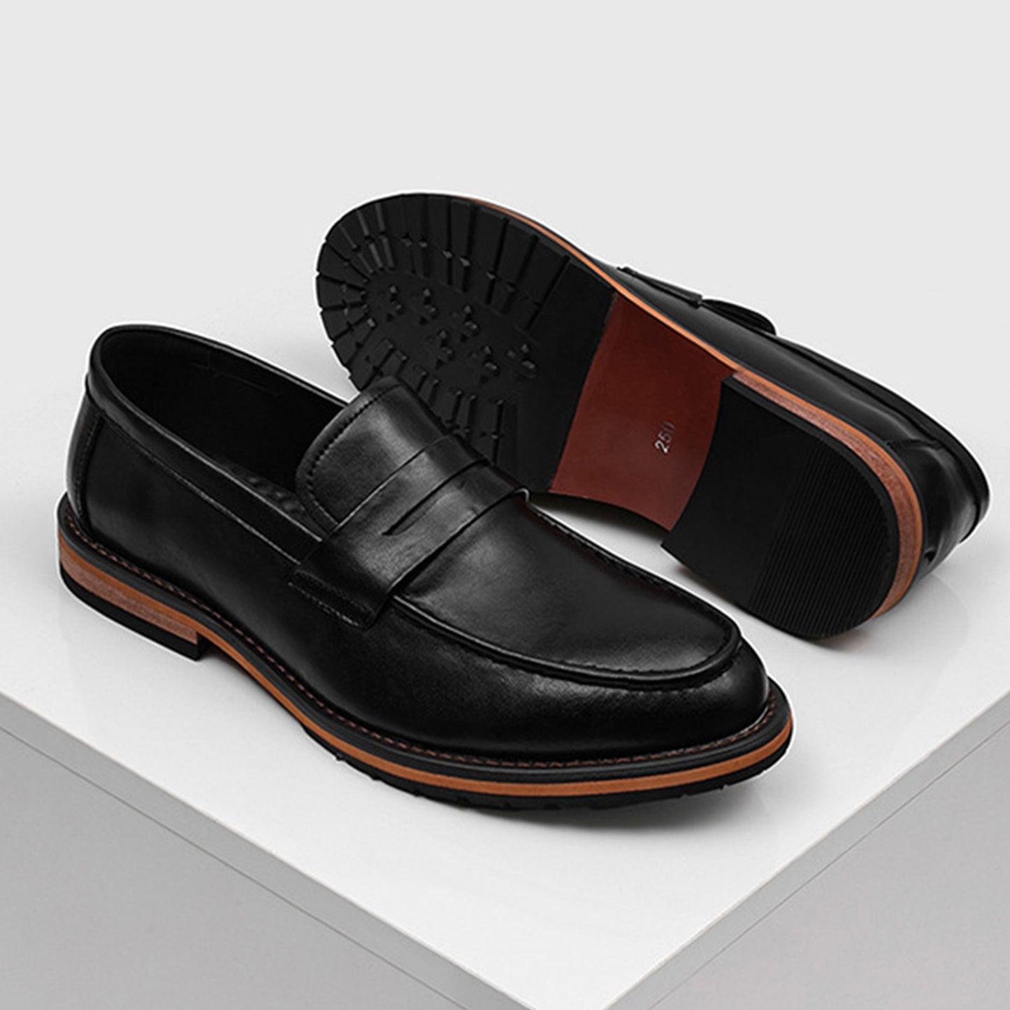 Classic Men's Loafer with Signature Strap Design