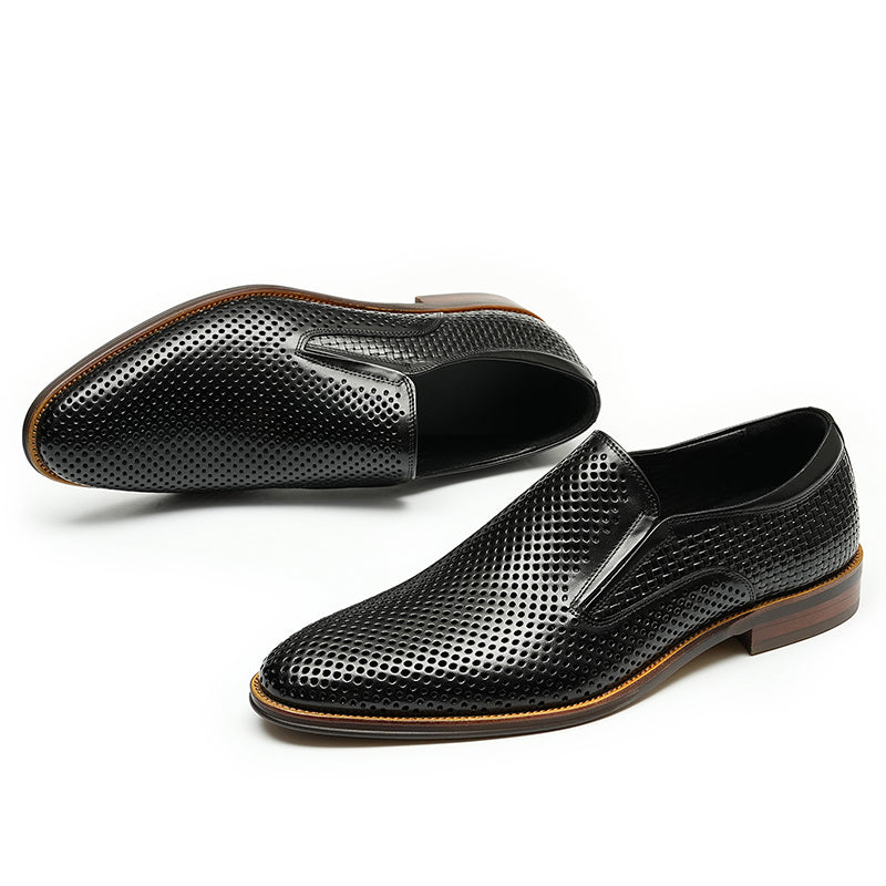 Men's Perforated Leather Loafers