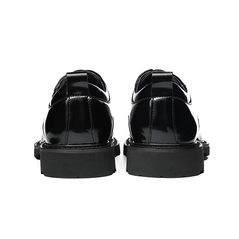 Men's Luminous Derby Shoes: Sculpted Toe Design & Architectural Sole Detailing