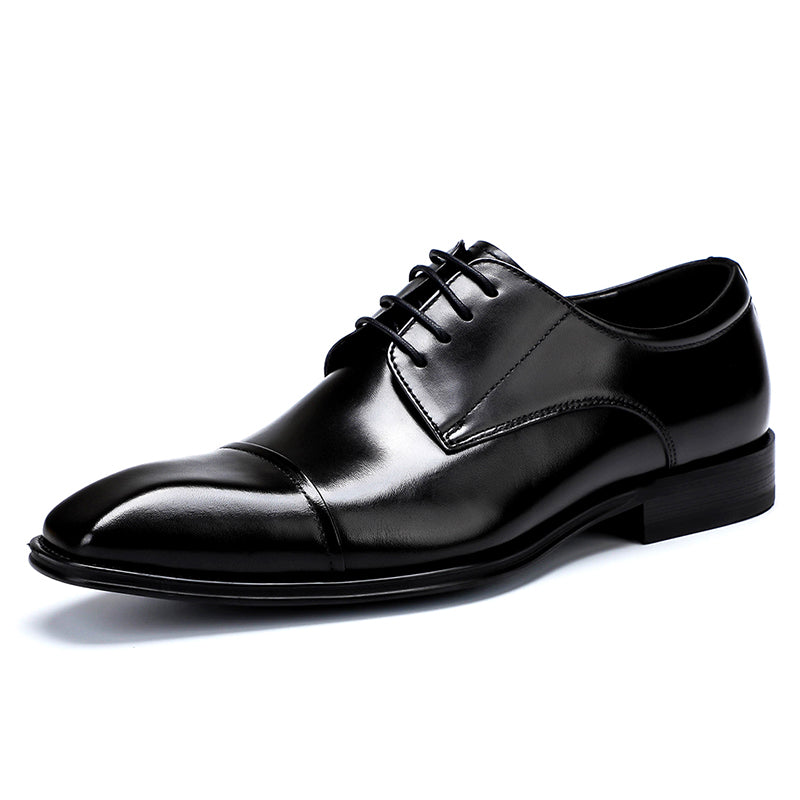 Men's Pointed-Toe Derby Shoes Sleek Style