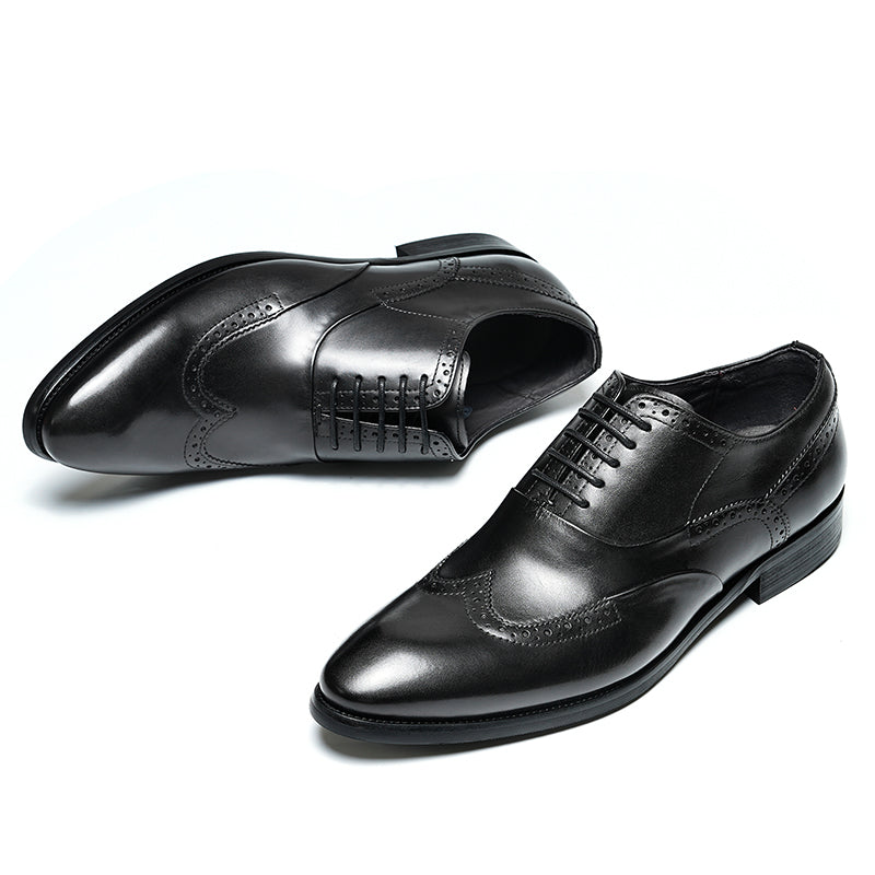 Men's Brogue Oxford Shoes Intricate Detailing