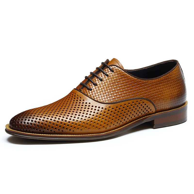 Men's Perforated Oxford Shoes Breathable Mesh