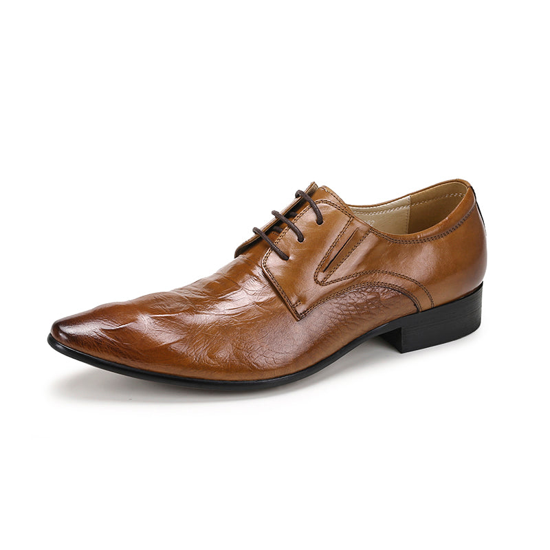 Men’s Glossy Leather Derby Shoes