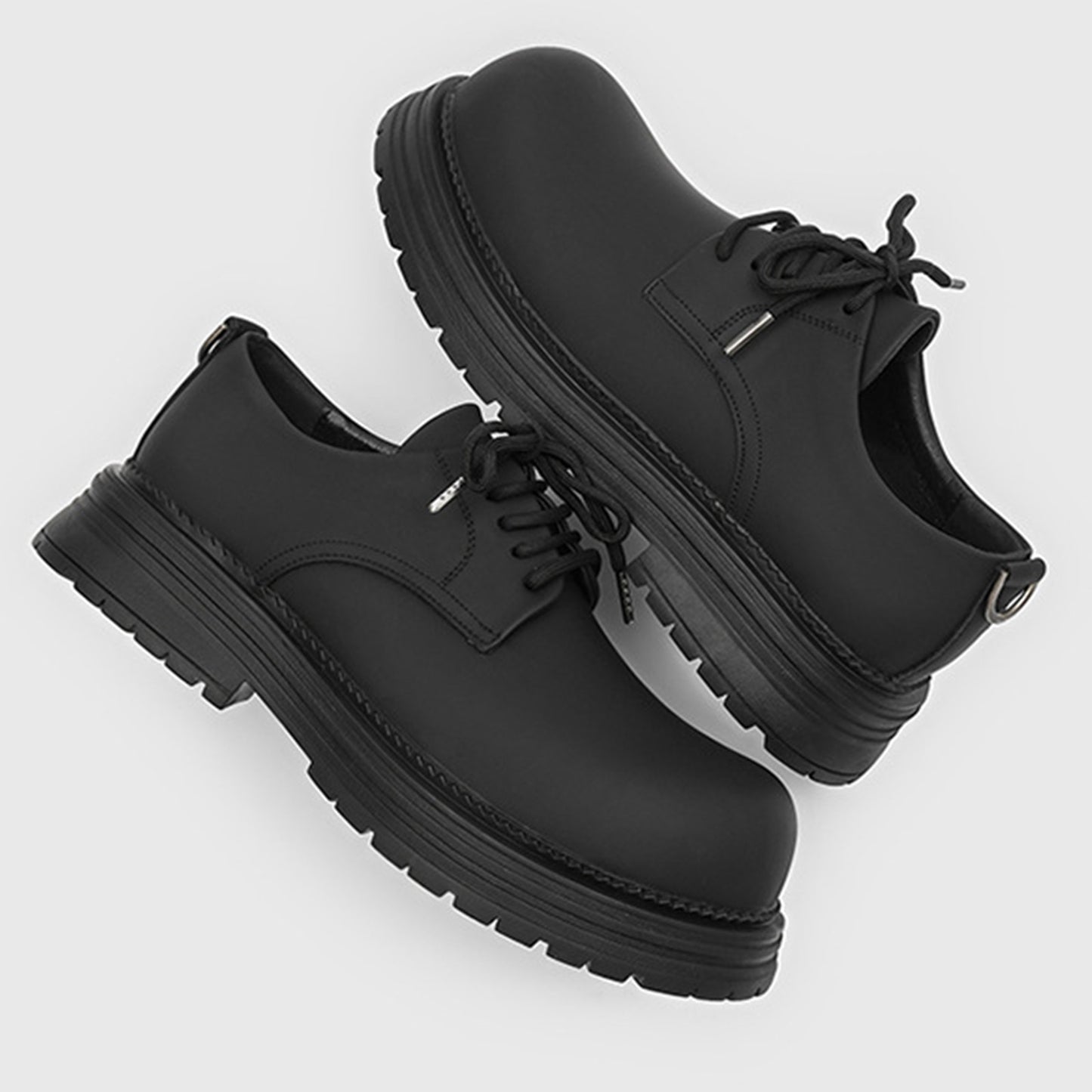 Men's Derby Shoes Chunky Sole with a Modern Rounded Toe