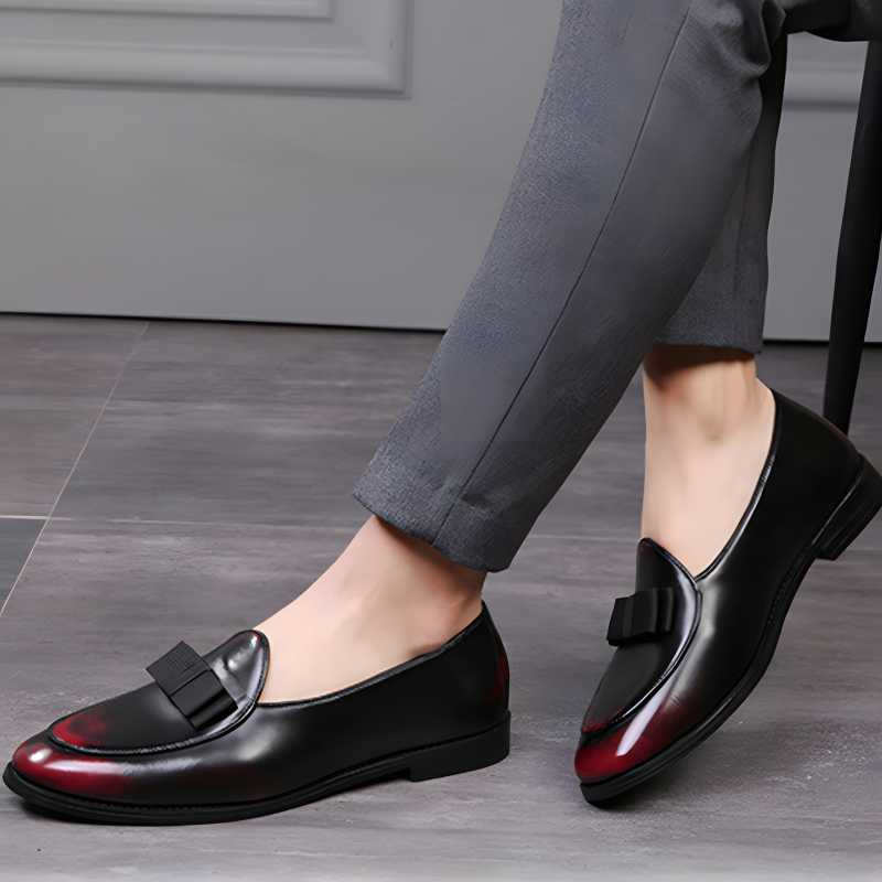 Men’s Patent Leather Bow Loafers