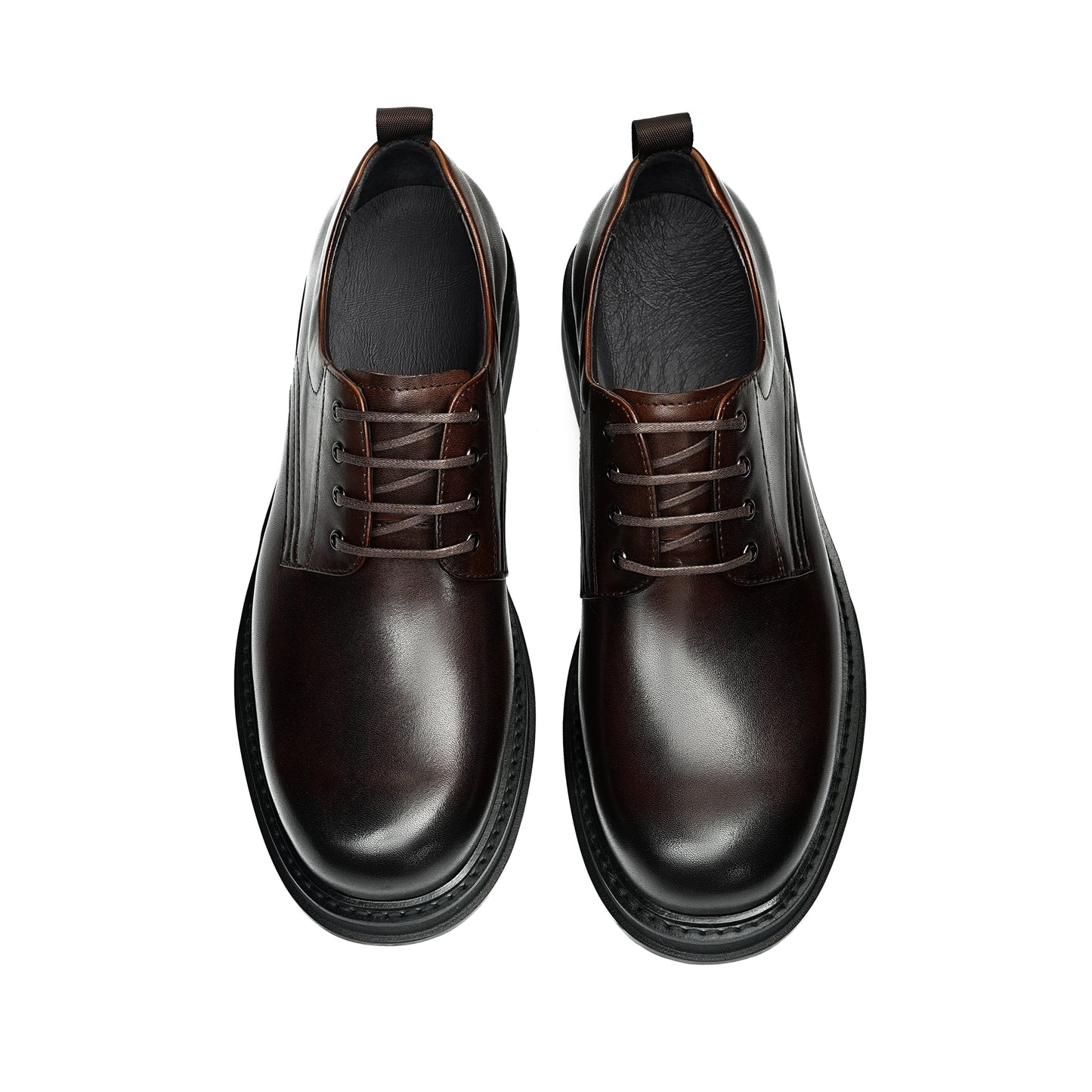 Urban Ease Men's Derby Shoes: Side Elastic Panels & Streamlined Design