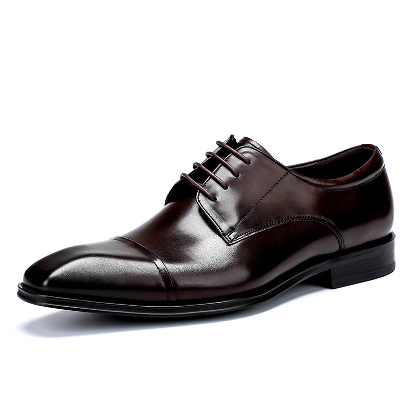Men's Pointed-Toe Derby Shoes Sleek Style