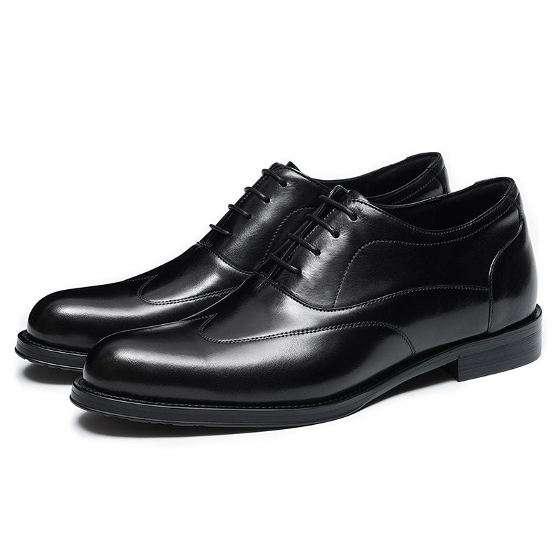 Men's Oxford Shoes - Polished Leather & Secure Lace Design