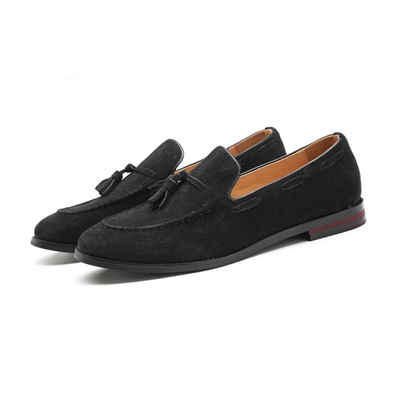 Men's Tassel Suede Loafers Sophisticated Casual Style