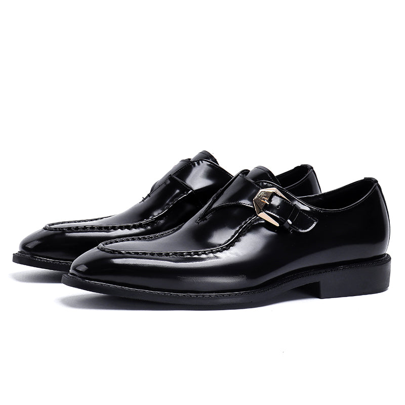 Men's Monk Strap Dress Shoes Metal Buckle Detail