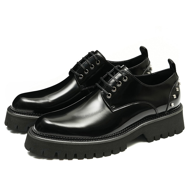 Men's Derby Shoes Handcrafted Polished Dress Shoes