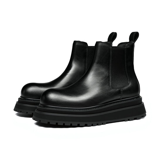 Men's Urban Sculpture Chelsea Boots: Architectural Sole & Streamlined Silhouette