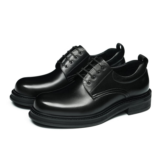 Urban Ease Men's Derby Shoes: Side Elastic Panels & Streamlined Design