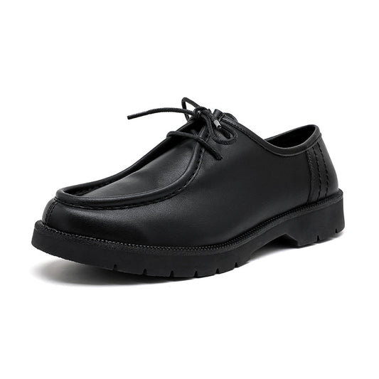 Men's Wallabee-Inspired Shoes: Rounded Toe Comfort & Artisan Stitching Detail