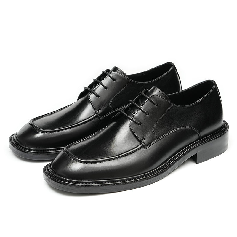 Men's Derby Shoes - Gradient Leather & Reinforced Stitching