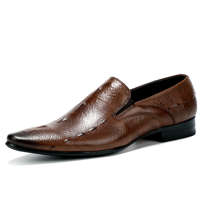 Men’s Exotic Crocodile-Embossed Leather Loafers