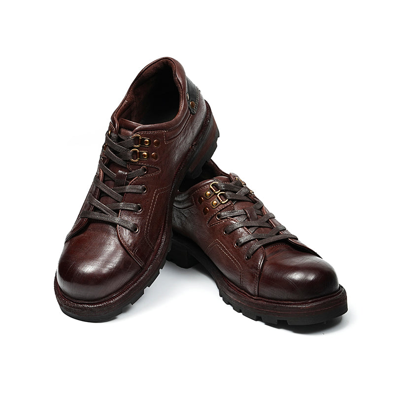 Handcrafted Horsehide Work Derby Boots: Goodyear Welt Toughness & Timeless Style