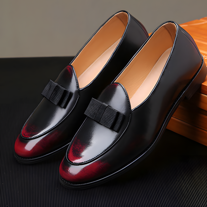 Men’s Patent Leather Bow Loafers