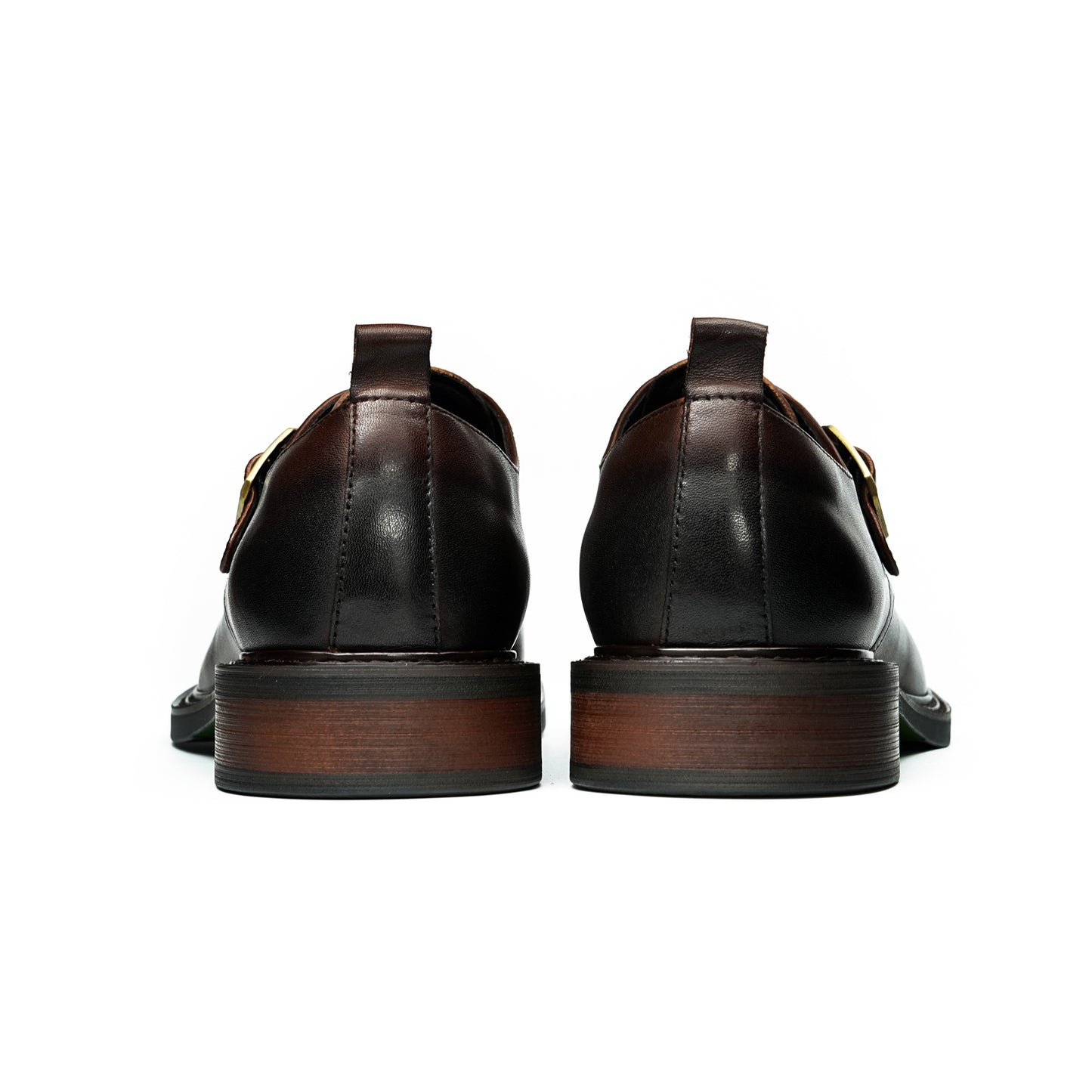 Men's Spacious Toe Monk Strap Shoes: Refined Hardware & Elevated Comfort