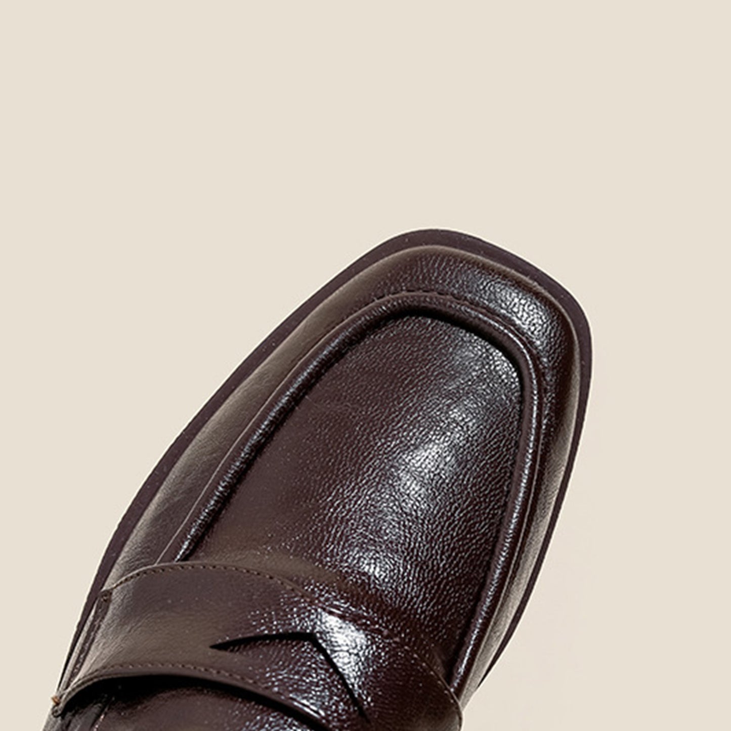 Women's Square-Toe Loafers with Chunky Sole & Modern Strap Detail