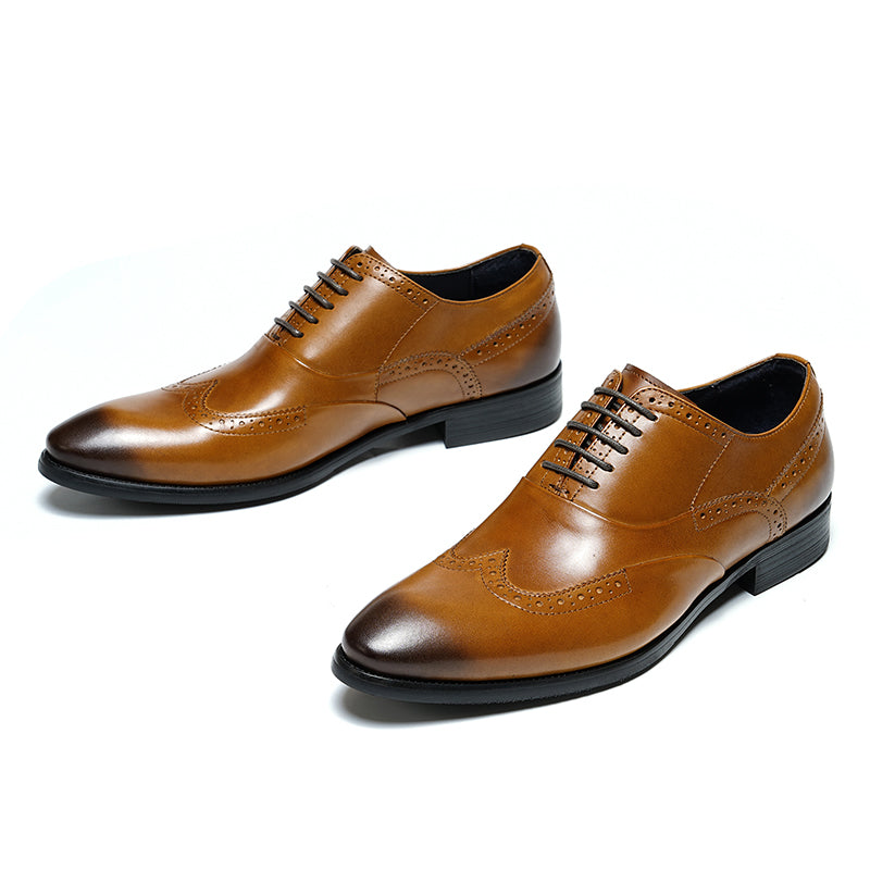 Men's Brogue Oxford Shoes Intricate Detailing