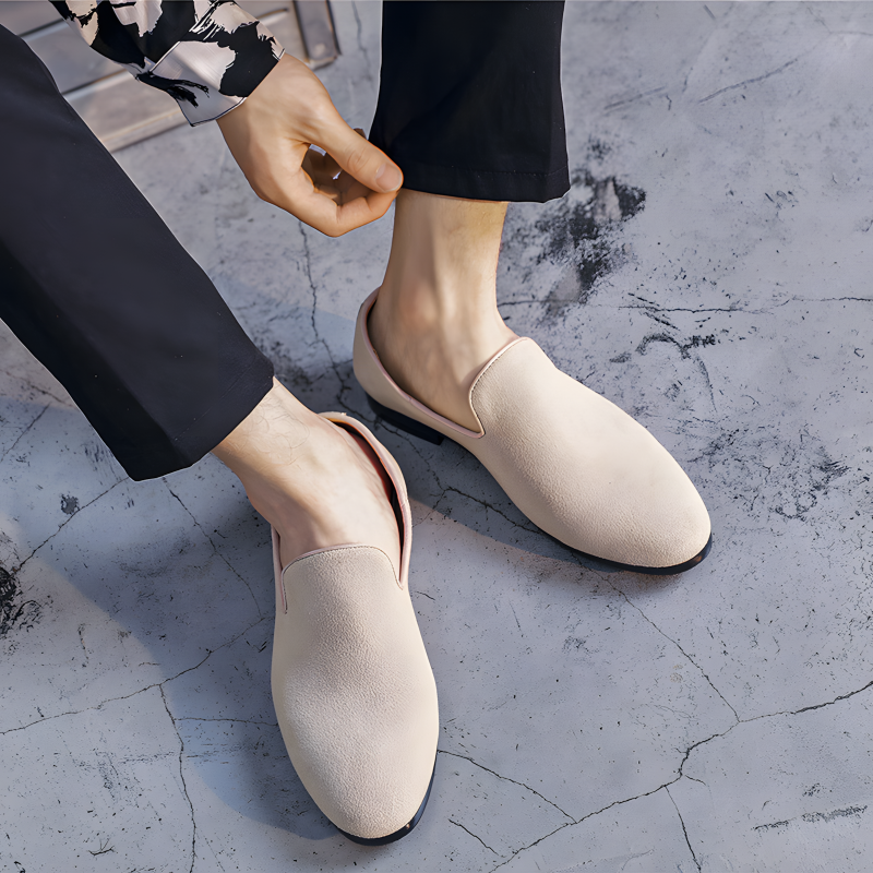 Men’s Suede Slip-On Loafers – Soft & Stylish Casual Dress Shoes