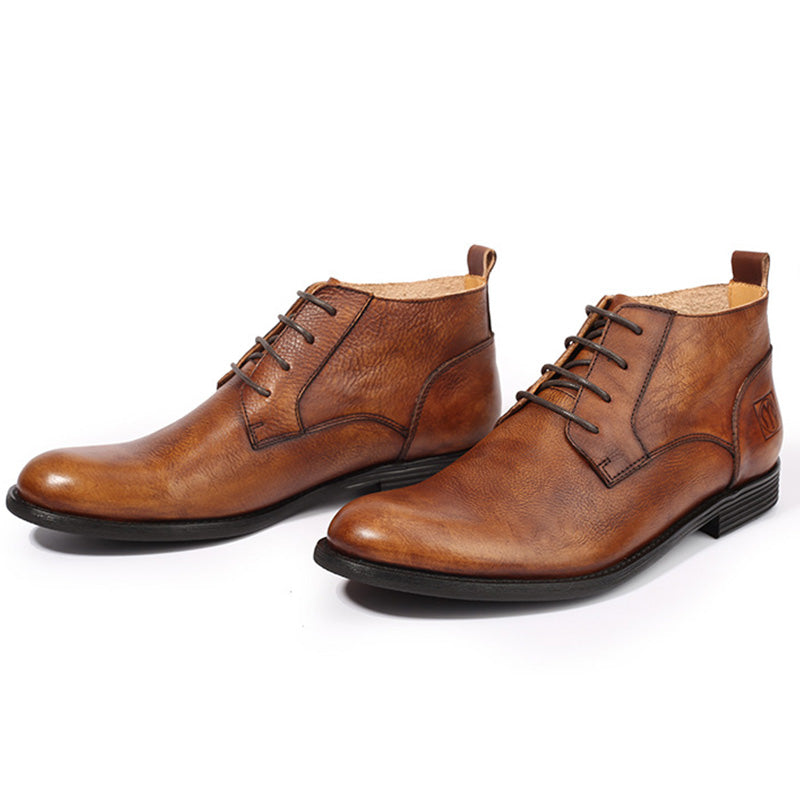 Heritage-Inspired Martin Boots: Time-Worn Patina & Classic Stitching Details