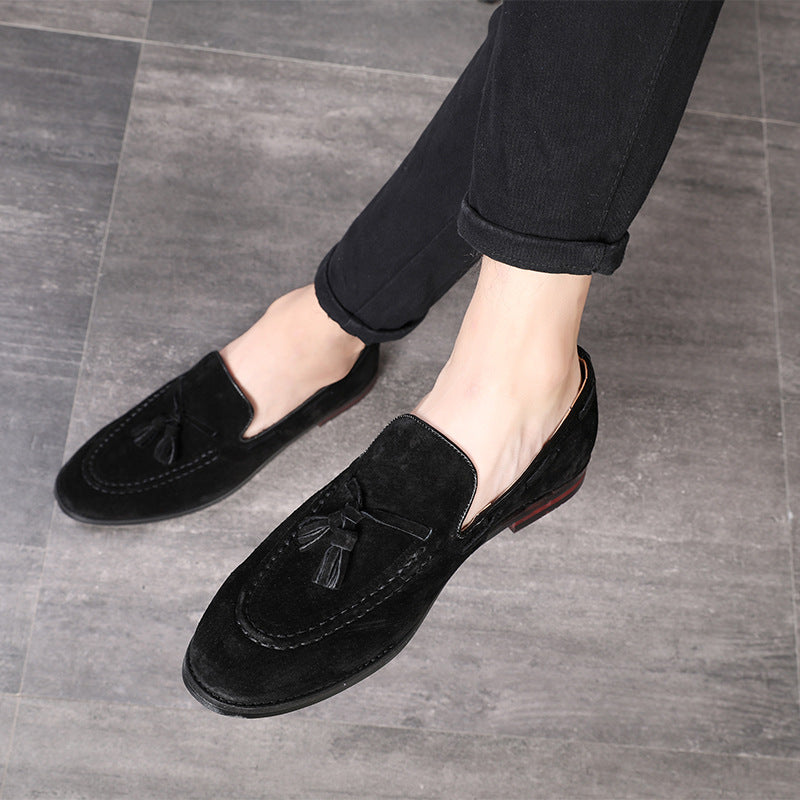 Men's Tassel Suede Loafers Sophisticated Casual Style