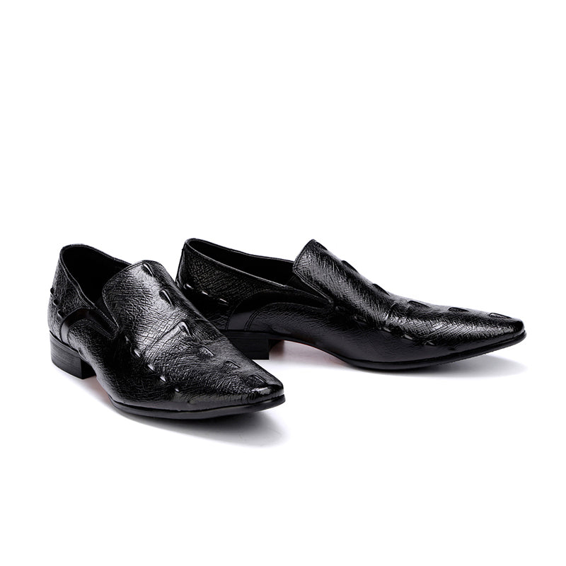 Men’s Exotic Crocodile-Embossed Leather Loafers