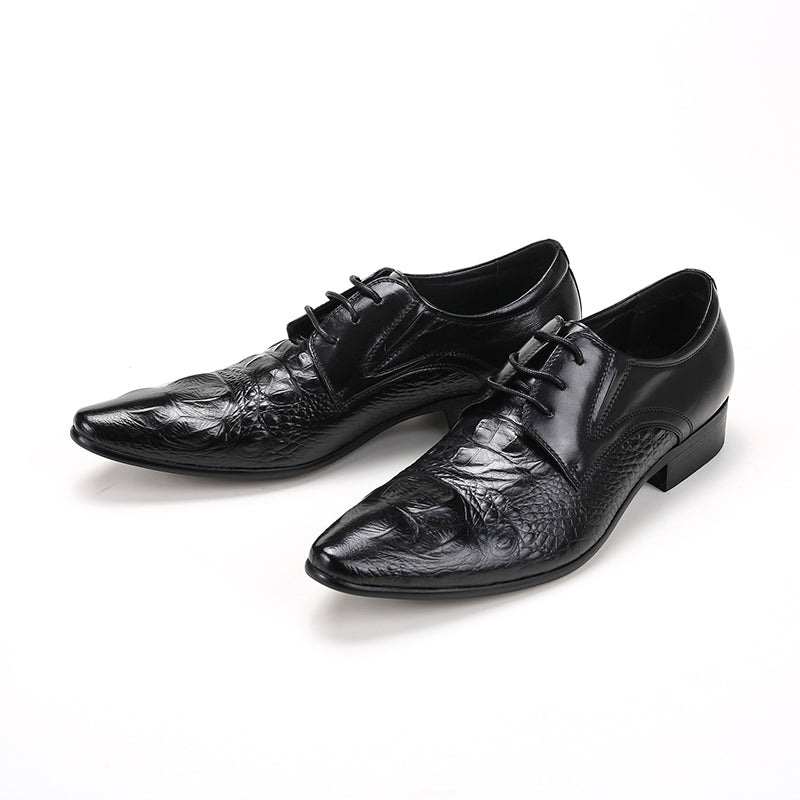 Men’s Glossy Leather Derby Shoes