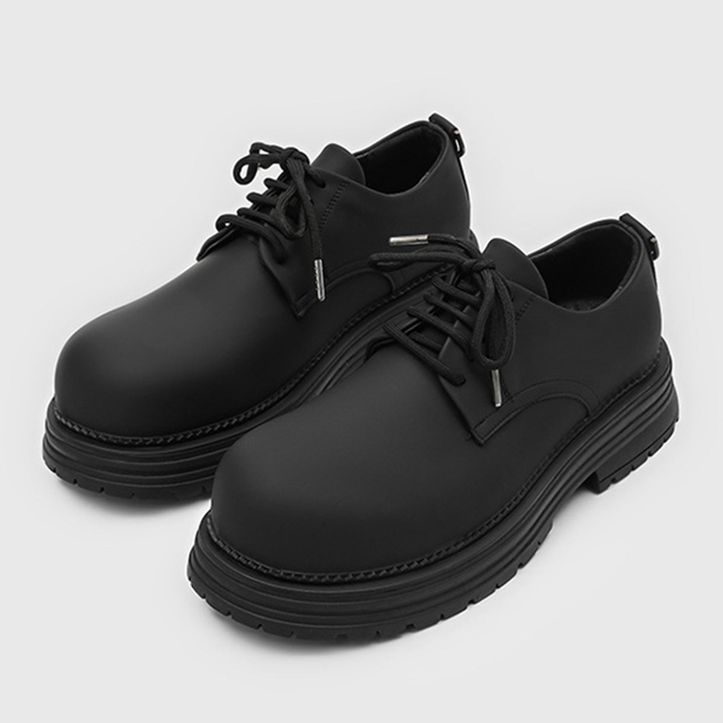 Men's Derby Shoes Chunky Sole with a Modern Rounded Toe