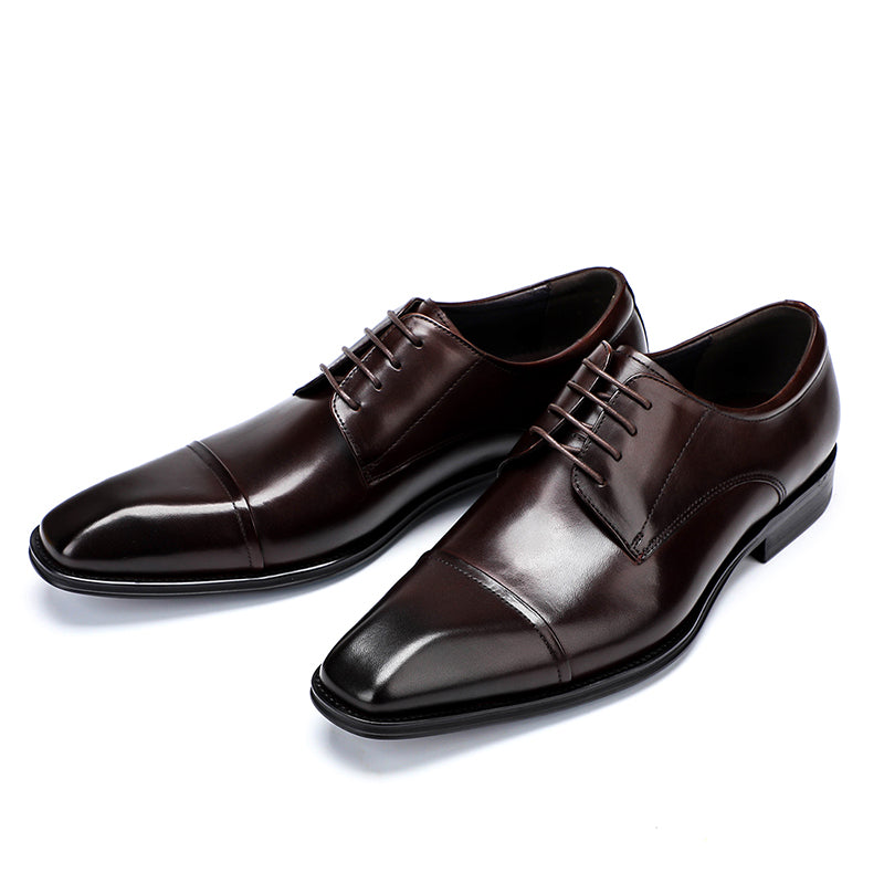 Men's Pointed-Toe Derby Shoes Sleek Style